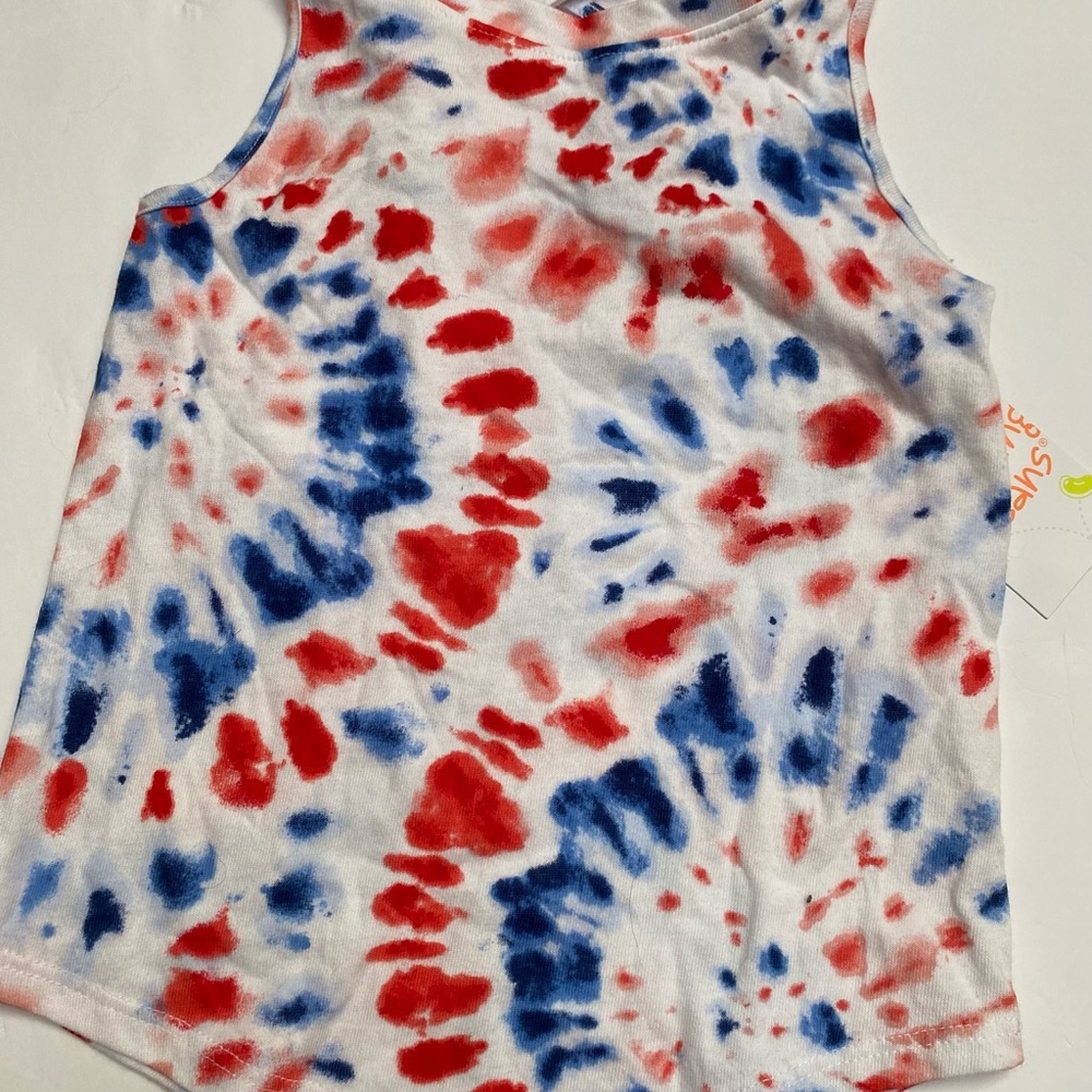 jumping beans Red & Blue Tie-Dye Tank Top